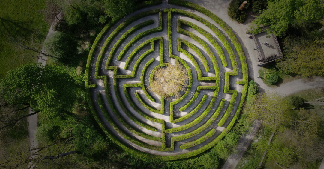 A labyrinth can be a nonlinear spiritual practice.  Collard Spiritual Direction.  Photo by Ben Mathis Seibel on Unsplash