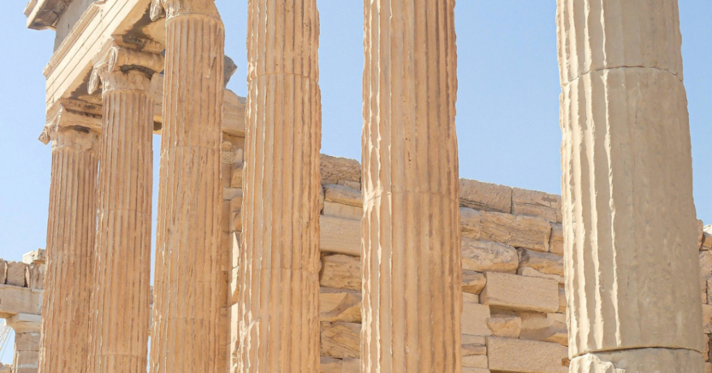 Collard Spiritual Direction Steady, Grounded, and Clear Greek columns by Tucker Monticelli via Unsplash